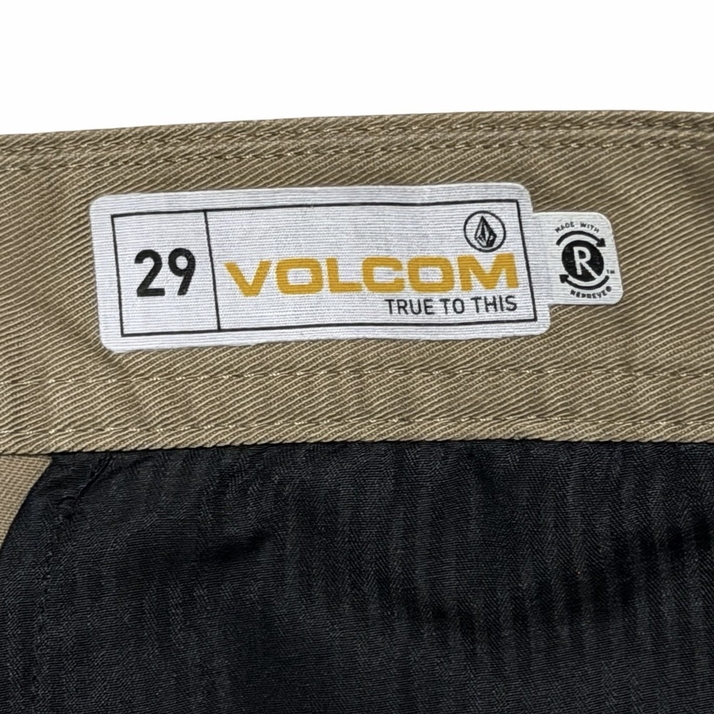 Volcom Shorts Mens Size 29 Khaki Modern Fit Flat Front Chino Recycled Skate NWT - Picture 5 of 10